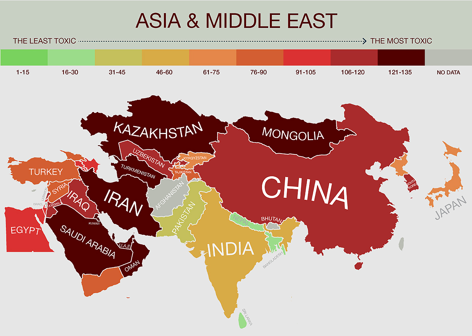 New map reveals the world’s most toxic countries